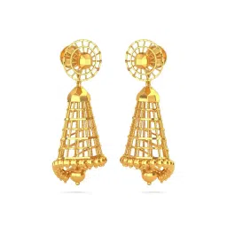 joyalukkas Yellow Gold Geometric-Design Drop Earrings image 1