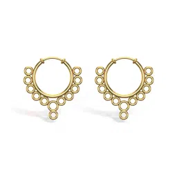 dishis Yellow Gold Hoop Earrings image 1