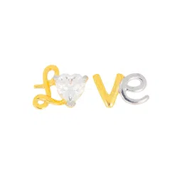 bhima jewels Yellow Gold Heart Shape Stud Earrings image 1