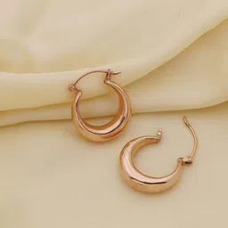 avior jewels Rose Gold Hoop Earrings image 1