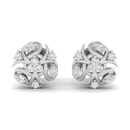 avsar White Gold Diamond Stud Earrings image 1