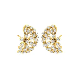 avsar Yellow Gold Zirconia Stud Earrings image 1