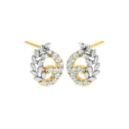 avsar Yellow Gold Diamond Stud Earrings image 1