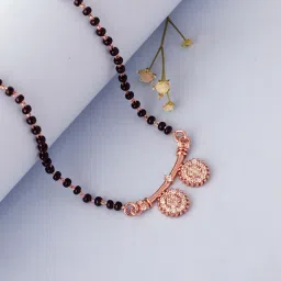 giva Rose Gold-Plated Stone-Studded Mangalsutra image 1