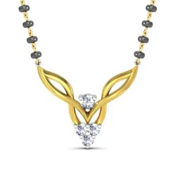 avsar Yellow Gold Diamond-Studded Jiya Pendant image 1