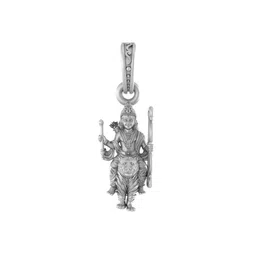 akshat sapphire Sterling Silver God Kartikeya Pendant image 1