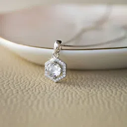 mannash Sterling Silver Edgy Pendant Necklace image 1