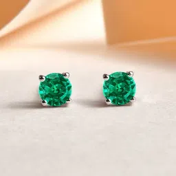ornate jewels Sterling Silver Gemstone-Studded Stud Earrings image 1
