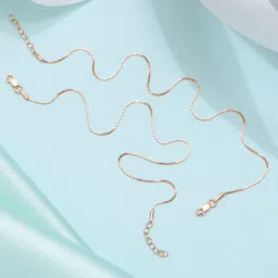 zavya Sterling Silver Box Chain Anklets image 1