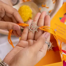 shyle Sterling Silver Ship Handle Brooch Rakhi image 1