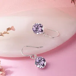 zavya Sterling Silver-Plated Drop Earrings image 1