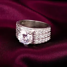 giva Sterling Silver Zircon-Studded Sweet Surrender Ring image 1