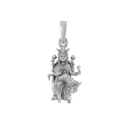 akshat sapphire Sterling Silver Mansa Devi Pendant with Chain image 1