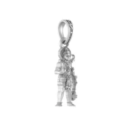 akshat sapphire Sterling Silver Goddess Swaminarayan Pendant with Chain image 1