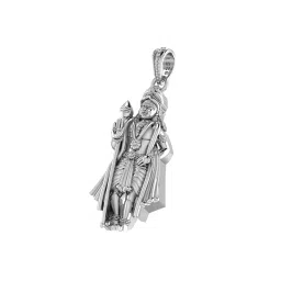 akshat sapphire Sterling Silver Murugan Pendant with Chain image 1