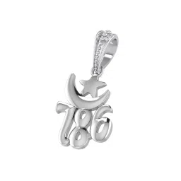 akshat sapphire Sterling Silver 786 Pendant with Chain image 1