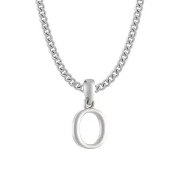 akshat sapphire Sterling Silver Alphabet O Pendant with Chain image 1