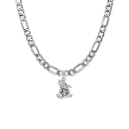 akshat sapphire Sterling Silver Ganesha Pendant with Chain image 1