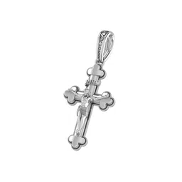 akshat sapphire Sterling Silver Jesus Cross Pendant with Chain image 1