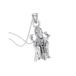 akshat sapphire Sterling Silver God Ganesh Pendant with Chain image 1