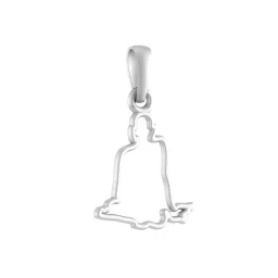 akshat sapphire Sterling Silver Swami Samarth Pendant with Chain image 1