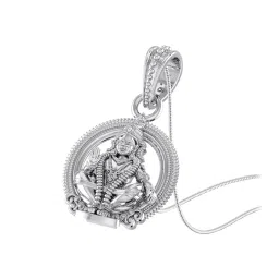 akshat sapphire Sterling Silver Lord Ayyappa Pendant image 1