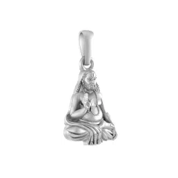 akshat sapphire Sterling Silver Raghavendra Swamy Pendant with Chain image 1