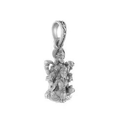 akshat sapphire Sterling Silver God Vishnu Laxmi Chain Pendant image 1