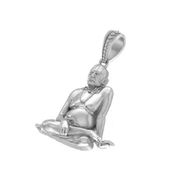 akshat sapphire Sterling Silver Swami Samarth Pendant with Chain image 1