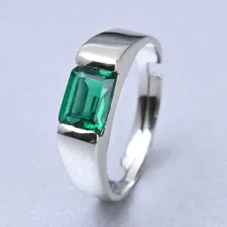 clara Sterling Silver American Diamond-Studded Band Ring image 1