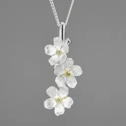 rihi Sterling Silver Dripping Floral Pendant image 1