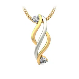 avsar Girls Yellow Gold Cubic Zirconia-Studded God Pendant image 1