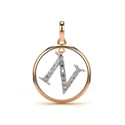 valanova Women Rose Gold Lab Grown Diamond-Studded Pendant image 1