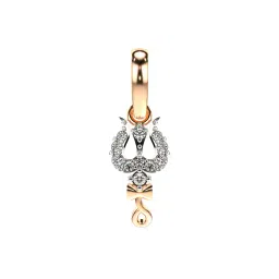 valanova Women Rose Gold Lab Grown Diamond-Studded Pendant image 1
