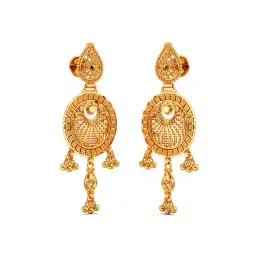 joyalukkas Women Yellow Gold Drop Earrings image 1