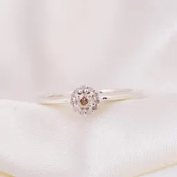 hiflyer jewels Women Sterling Silver Diamond-Studded Ring image 1