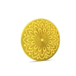 aspect bullion refinery Floral Charm Yellow Gold Coin image 1