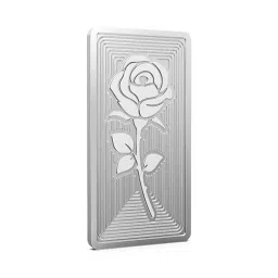 aspect bullion refinery Pure Silver Floral Bar image 1