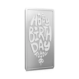 aspect bullion refinery Pure Silver Happy Birthday to You Bar image 1
