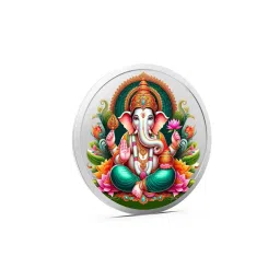 aspect bullion refinery Pure Silver Ganesh Coin image 1