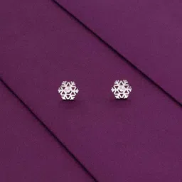 kai jewel Sterling Silver Smiley Snowflake Studs image 1
