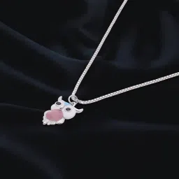 crash.club by ckc Women Sterling Silver Owl Pendant with Chain image 1
