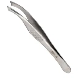 vega professional Slant Tip Tweezer - Silver image 1