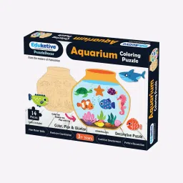 eduketive Aquarium Decorative Coloring Puzzle with Stand image 1