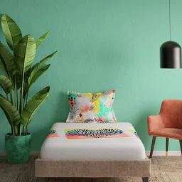 portico Printed Single Bedsheet with Pillow Cover image 1