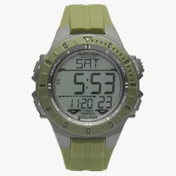 fastrack Men 38067PP04 Streetwear Digital Green Strap Watch image 1