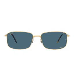 ray-ban 0RB37179196S257 Unisex Polarized Blue Lens Rectangle Sunglasses image 1