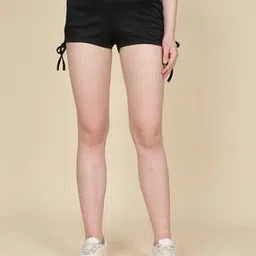 Shein Activewear Low Rise Side Ruched Tie-Up Mini Hot Pants-picture-19