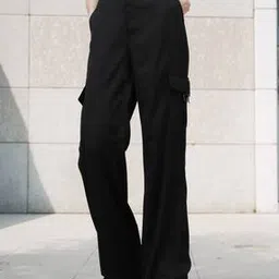 Shein Full Length High Rise Relaxed Fit Pants With Pockets-picture-27