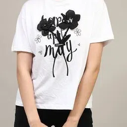 Shein Drop-Shoulder Typographic Chest Print Crew Tshirt-picture-26